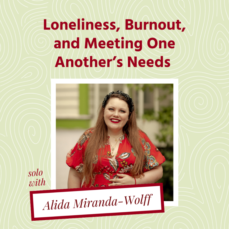 Care Work Podcast featured image with host Alida Miranda-Wolff